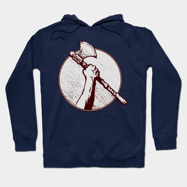 Fist And Axe Raised Hoodie by CreatorJ